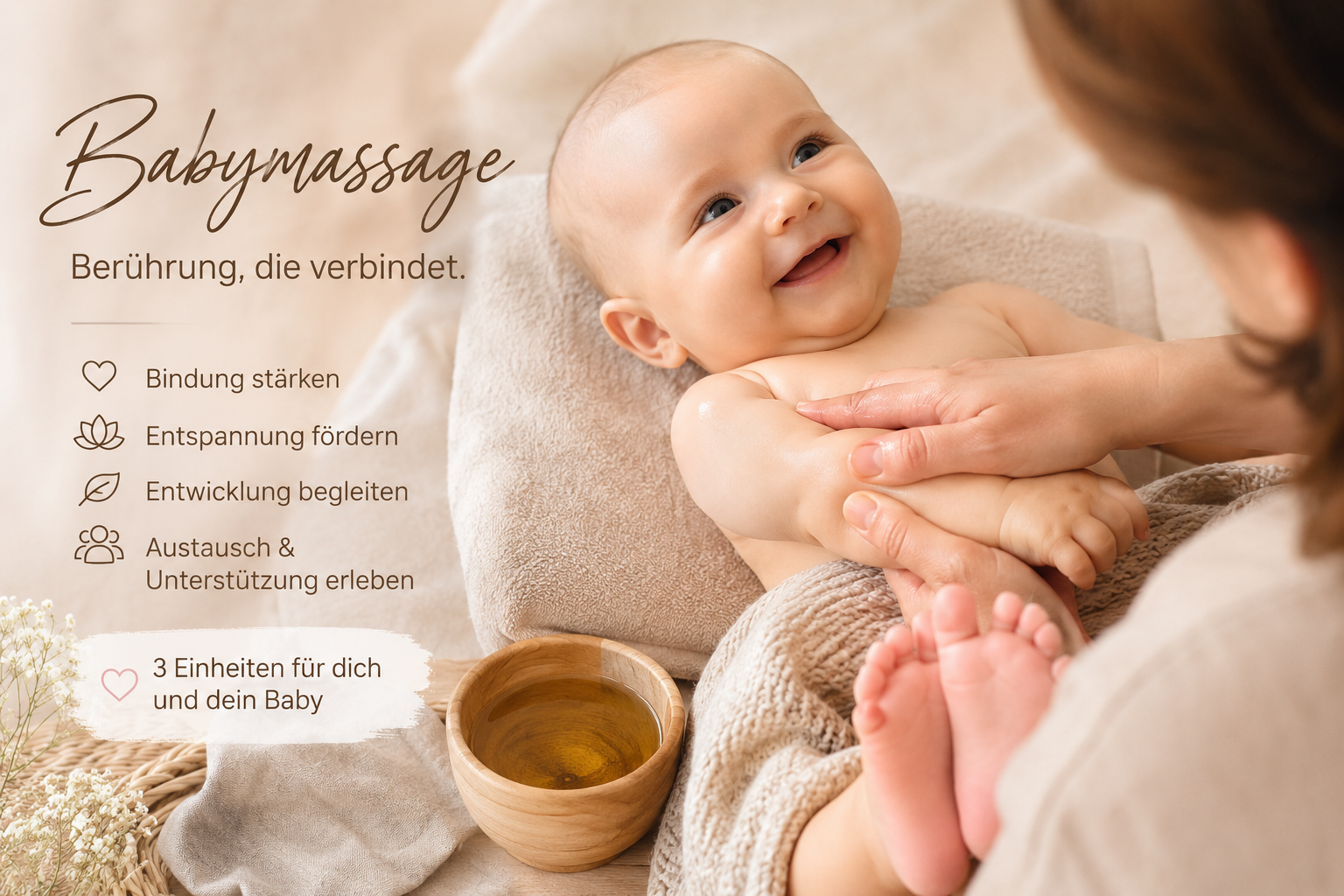 Babymassagekurs – Berührung, Bindung & Vertrauen